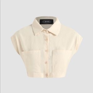 Pocket Button Crop Top